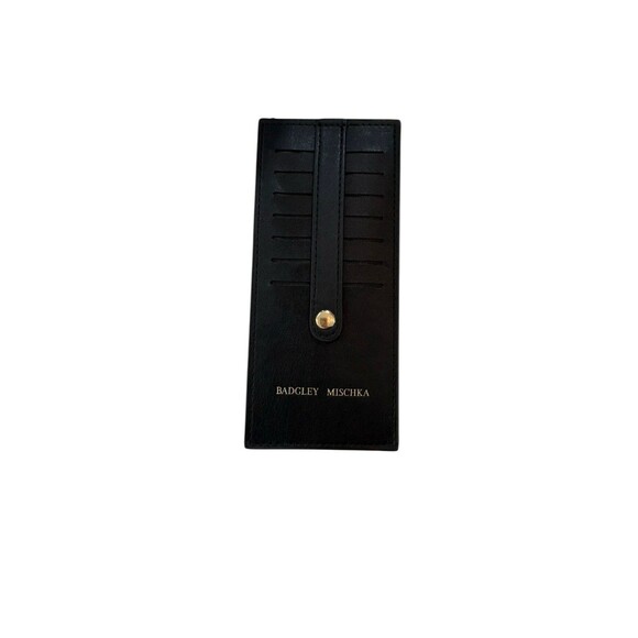 Badgley Mischa Long Slim‎ Leather Card Case Black Classic Accessories - Picture 1 of 4